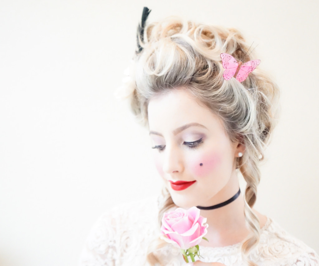 Katelyn Jones A Touch of Pink Blog Lancome Marie Antoinette Halloween Hair + Makeup Tutorial