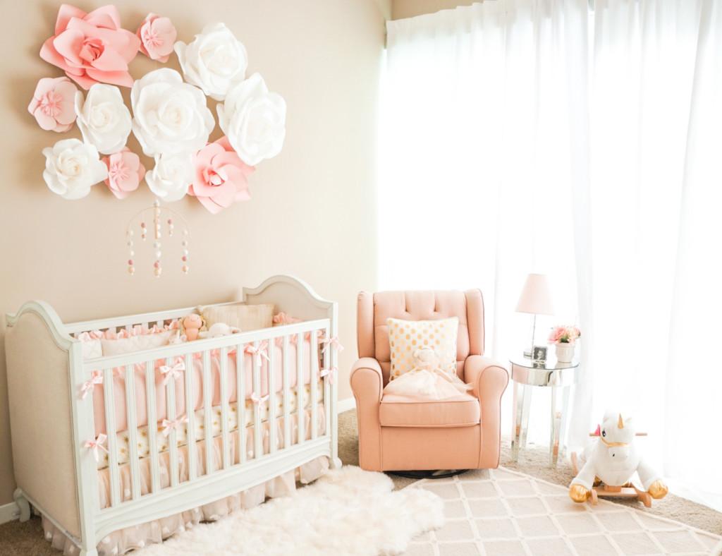 Lifestyle Blogger Katelyn Jones of A Touch of Pink shares her Baby Girl's Nursery decorations