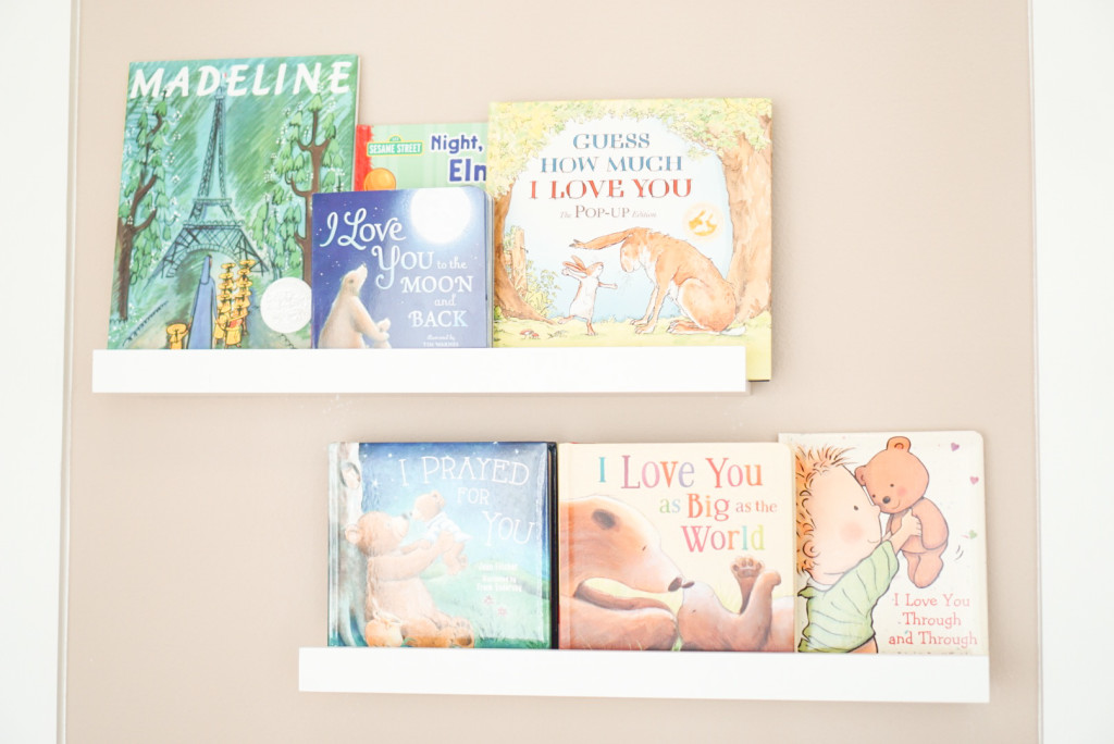 Blogger Katelyn Jones A Touch of Pink Baby Books Nursery Shelves
