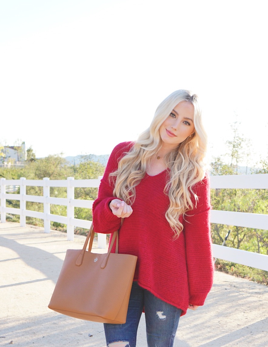 Katelyn Jones A Touch of Pink Slouchy Sweater
