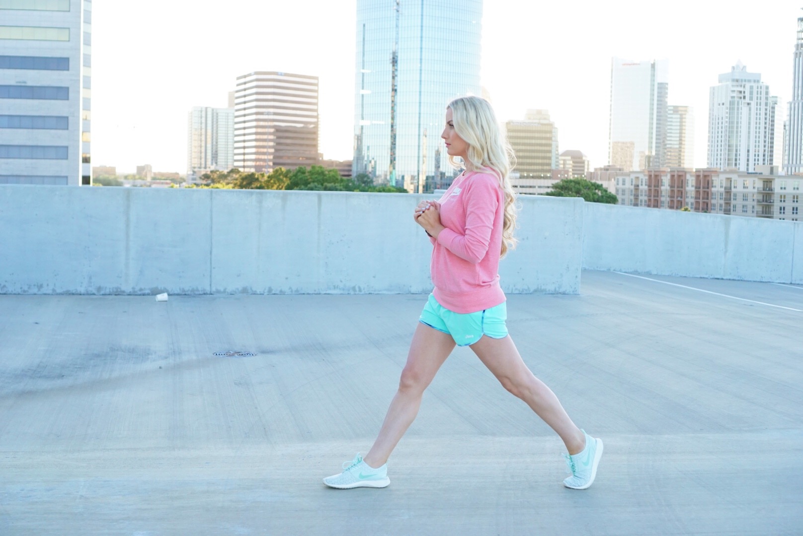 Katelyn Jones A Touch of Pink Blog Lunges Workout Routine Mom
