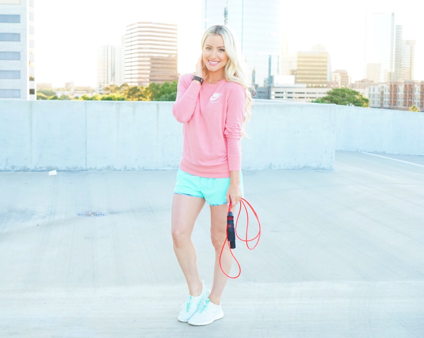 Katelyn Jones A Touch of Pink Blog  Jump Rope Workout Routine New Mom