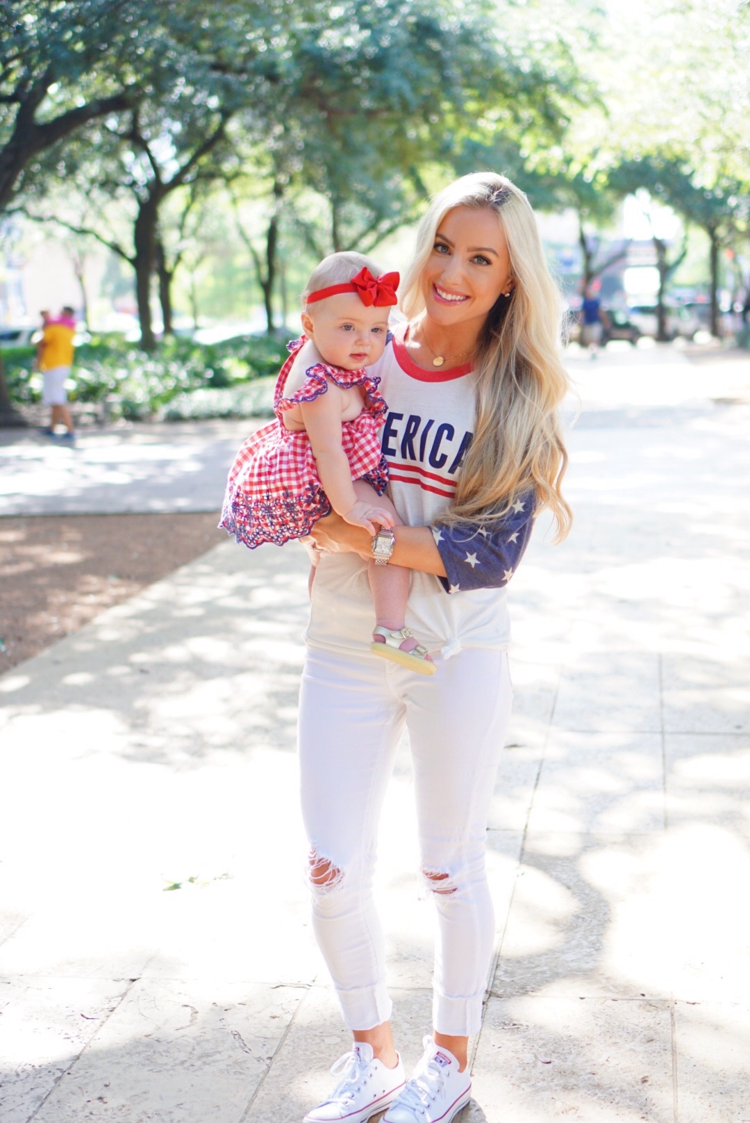 Katelyn Jones A Touch of Pink Blog Mommy Daughter Baby Girl Fourth of July Outfit