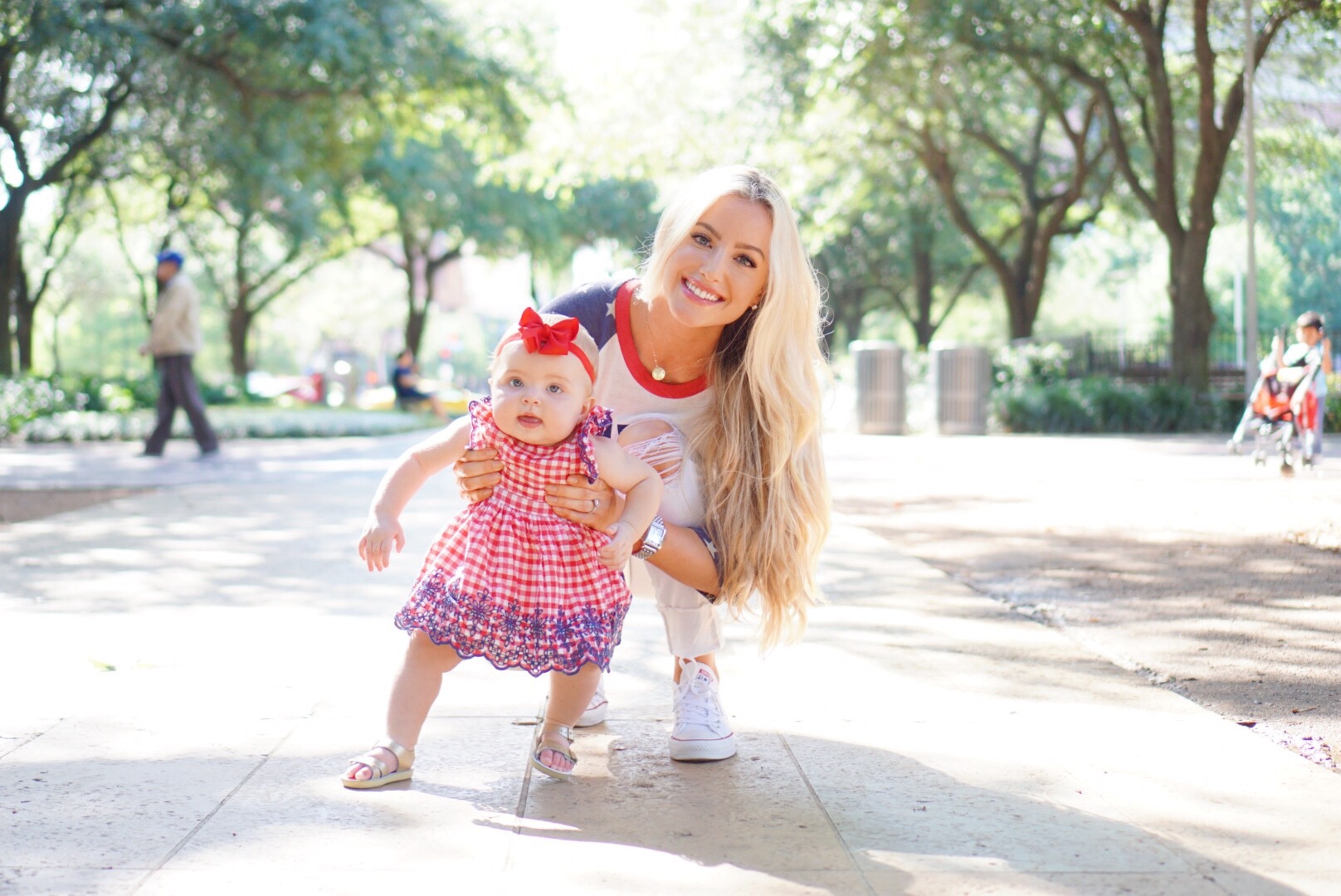 Katelyn Jones A Touch of Pink Blog Summer Outfit Baby Girl Baby Gap Dress