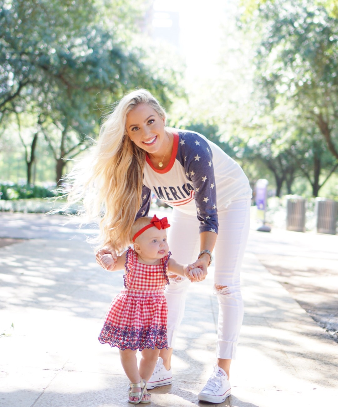 Katelyn Jones A Touch of Pink Blog Mommy Daughter Summer Outfit 4th of July