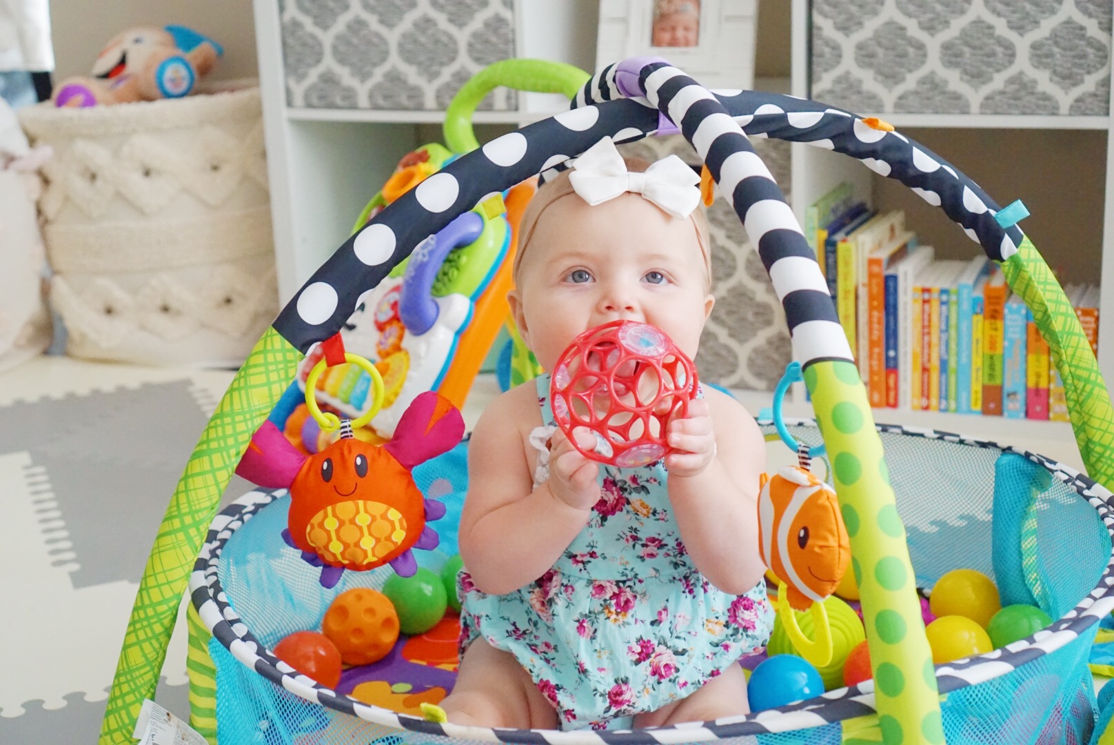 Katelyn Jones A Touch of Pink buybuy BABY Infantino Activity Gym