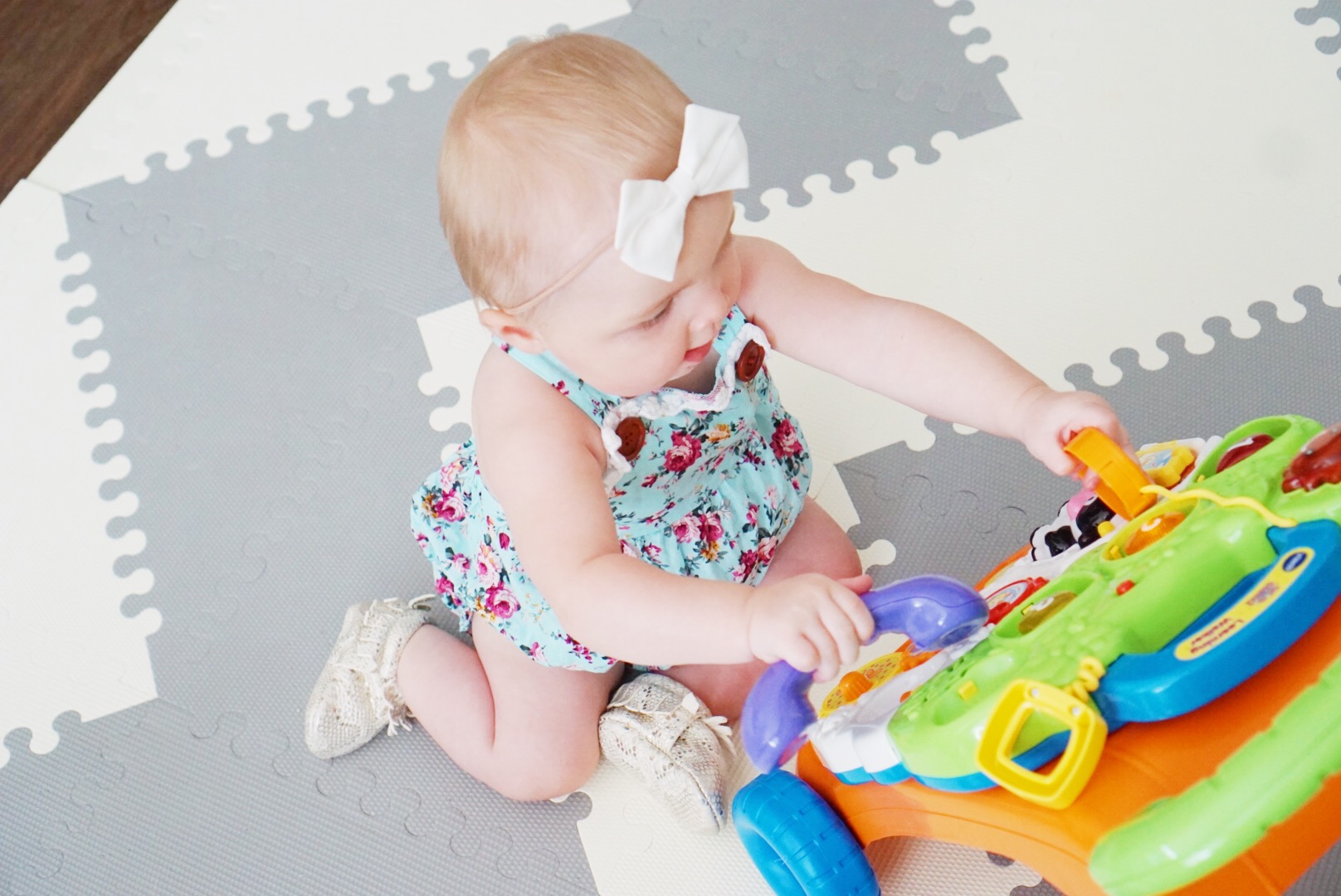 IMG_6802Katelyn Jones A Touch of Pink buybuy BABY Vtech Sit to stand learning walker