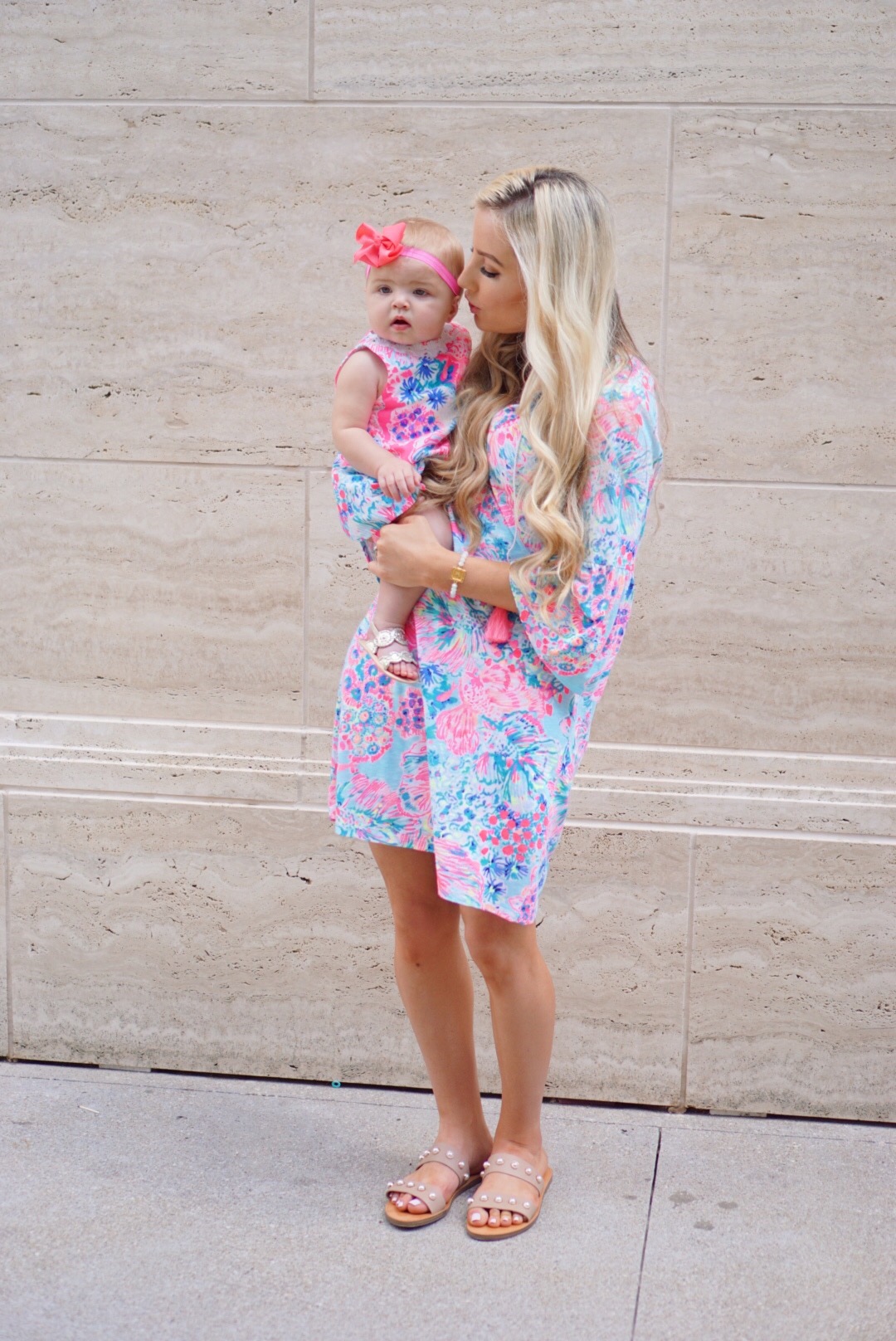 Katelyn Jones A Touch of Pink Blog Baby Girl 9 month old Lily Pulitzer Dress Mommy Daughter Matching
