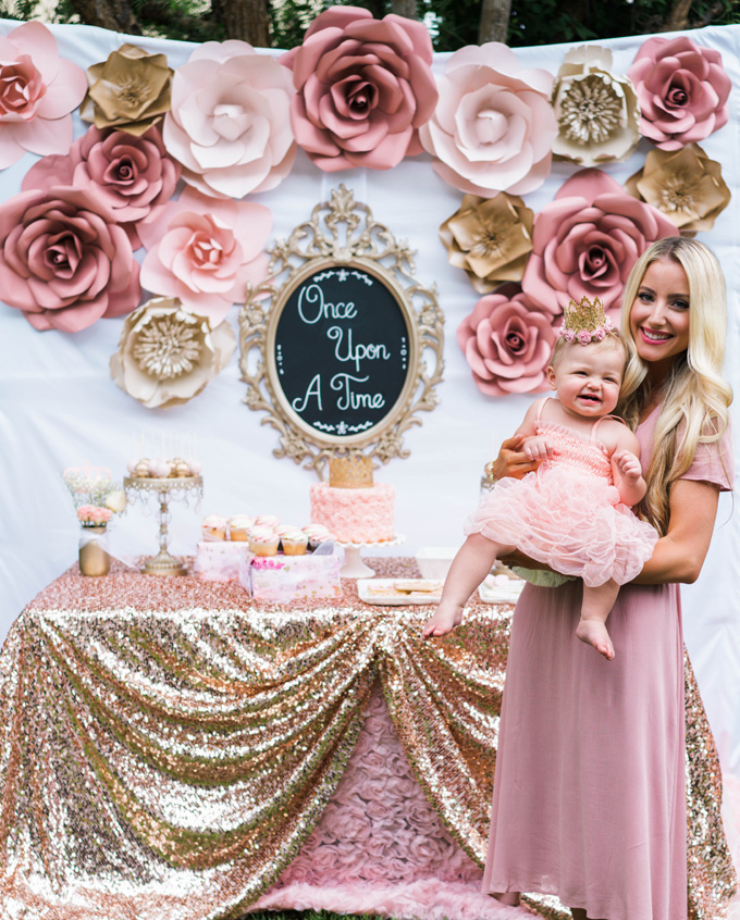 Katelyn Jones A Touch of Pink Baby Girl Birthday Land of Nod Once Upon a time theme