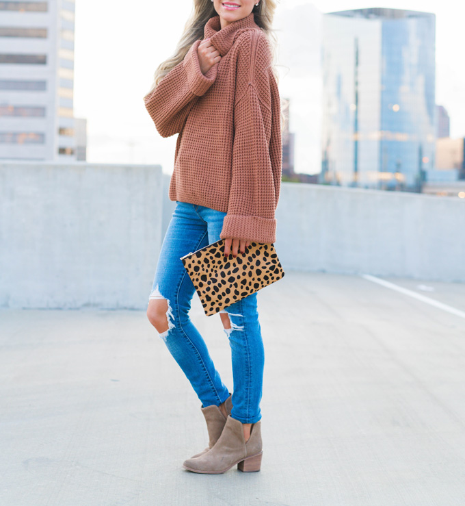 Katelyn Jones A Touch of Pink Blog Evereve Fall Outfit Free People PARK CITY PULLOVER Knit Sweater (5)