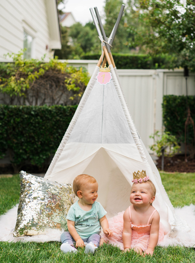 Katelyn Jones A Touch of Pink Land of Nod Tee Pee cute babies