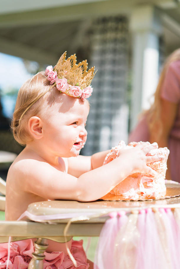 Katelyn Jones A Touch of Pink Rossette Smash Cake