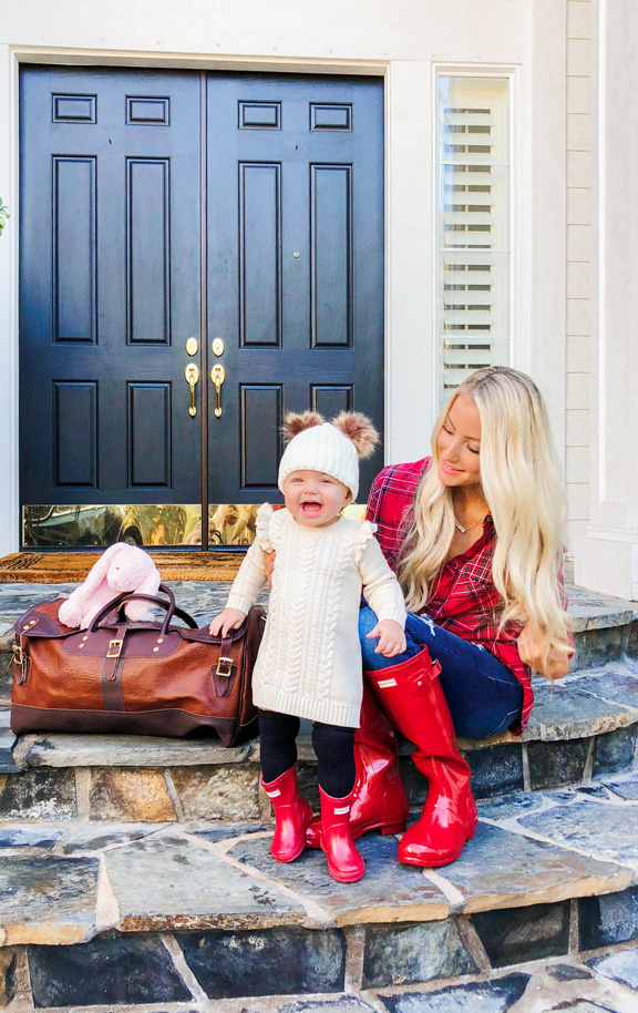 Katelyn Jones A Touch of Pink Blog Duluth Pack Weekender Bag Traveling with Toddler Tips