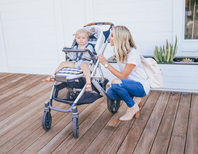 uppababy seat liner buffalo plaid