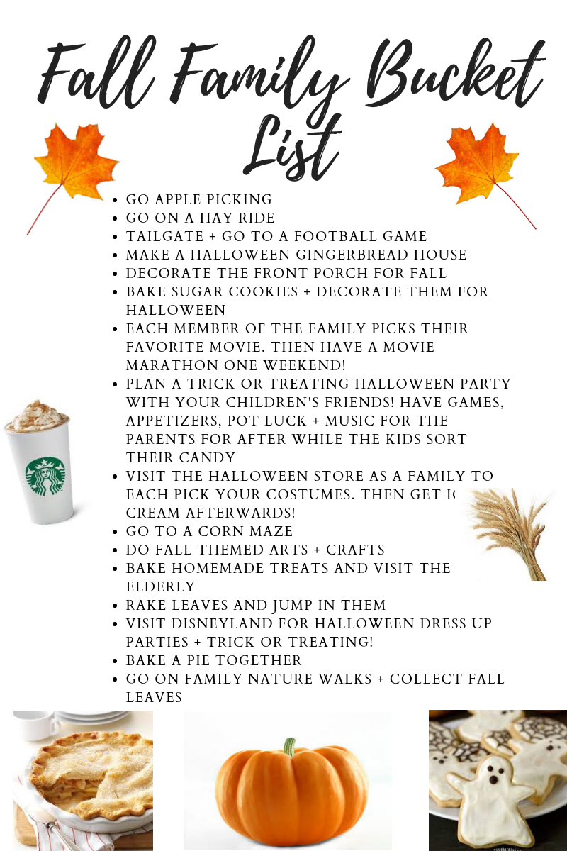 Fall Family Bucket List
