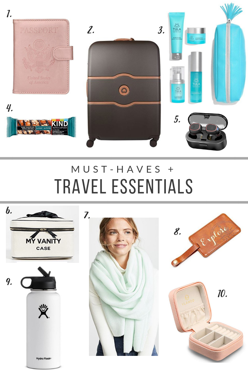 Katelyn Jones of A Touch of Pink Blog Shares her travel must-haves and travel essentials