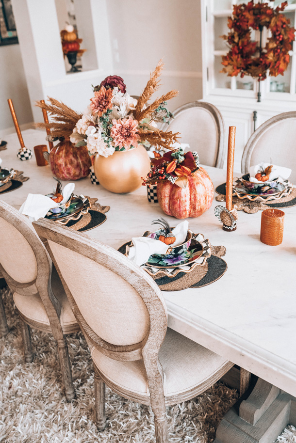 Thanksgiving Tablescape with Mackenzie-Child's! - A Touch of Pink