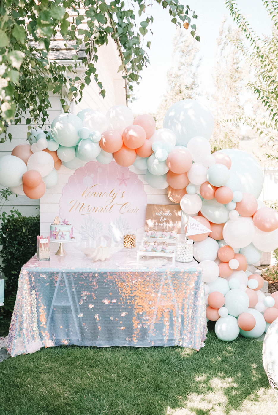 Mermaid Themed 4th Birthday Party! - A Touch of Pink